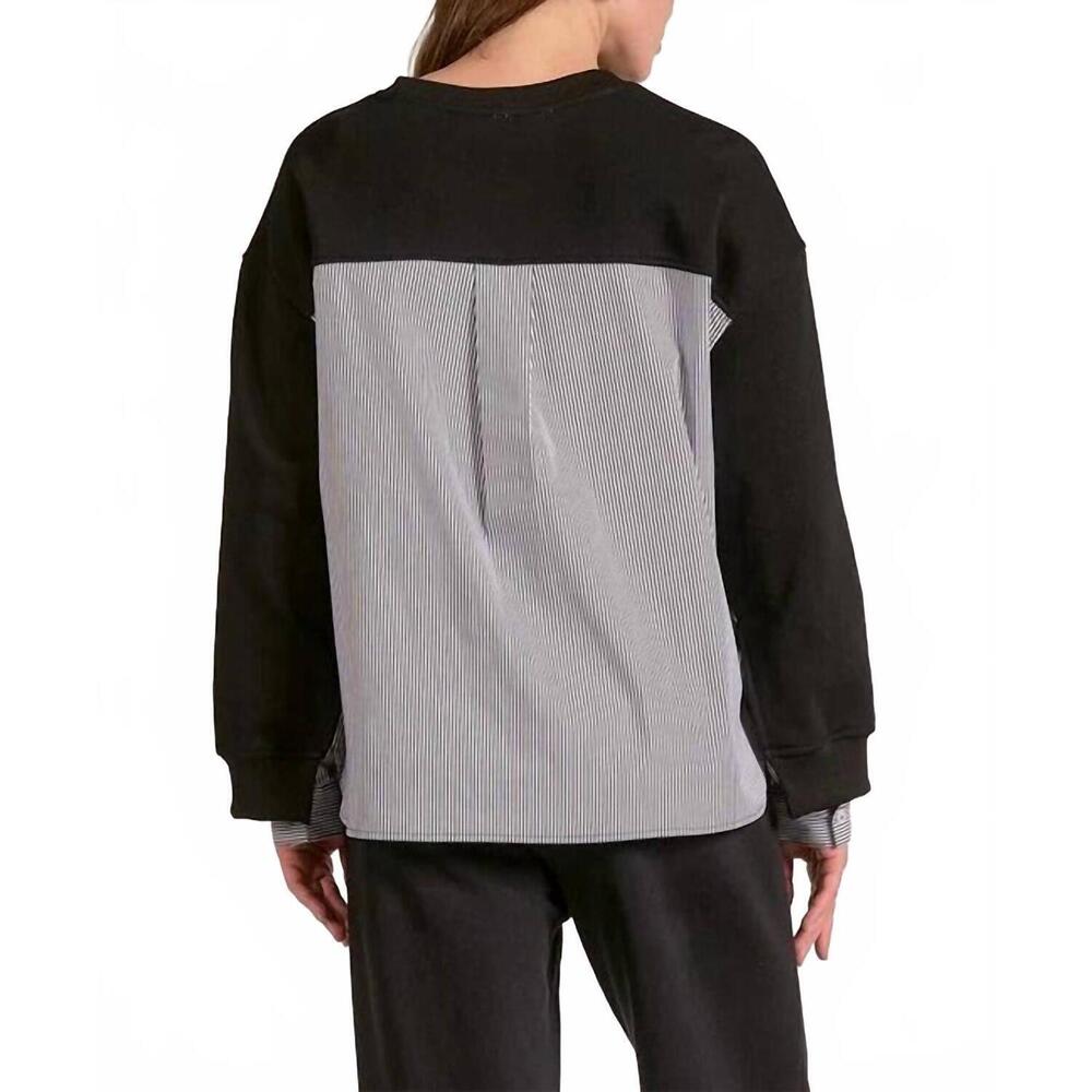 NEW ELAN margot long sleeve top in black - Picture 3 of 3